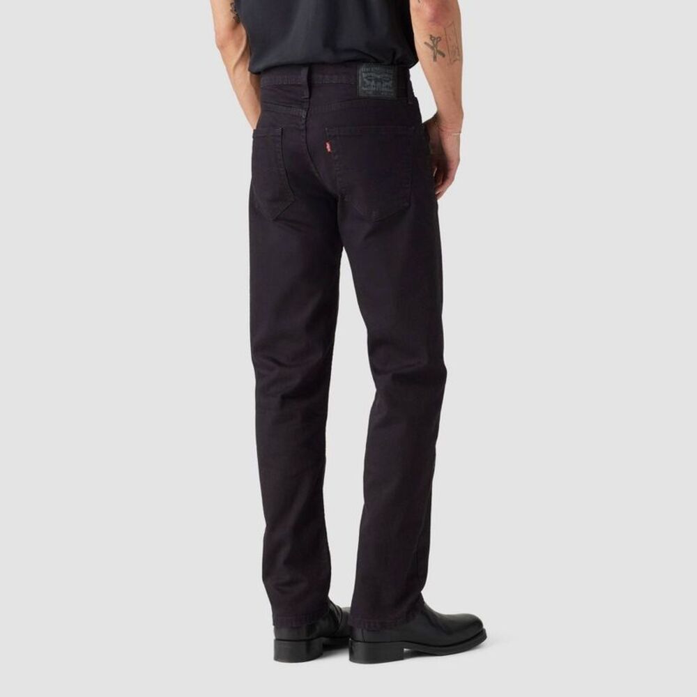 Levi's - Men's Mid Rise Straight Leg Jeans, Black, 3 Black - Picture 3 of 4